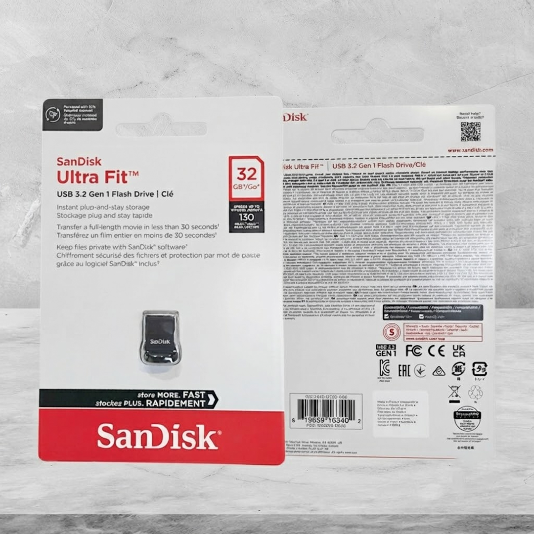 SanDisk Ultra Fit Flashdisk USB 3.1 / 3.2 Gen 1 32GB - SDCZ430 Gambar produk SanDisk Ultra Fit Flashdisk USB 3.1 / 3.2 Gen 1 32GB - SDCZ430 - Kemasan