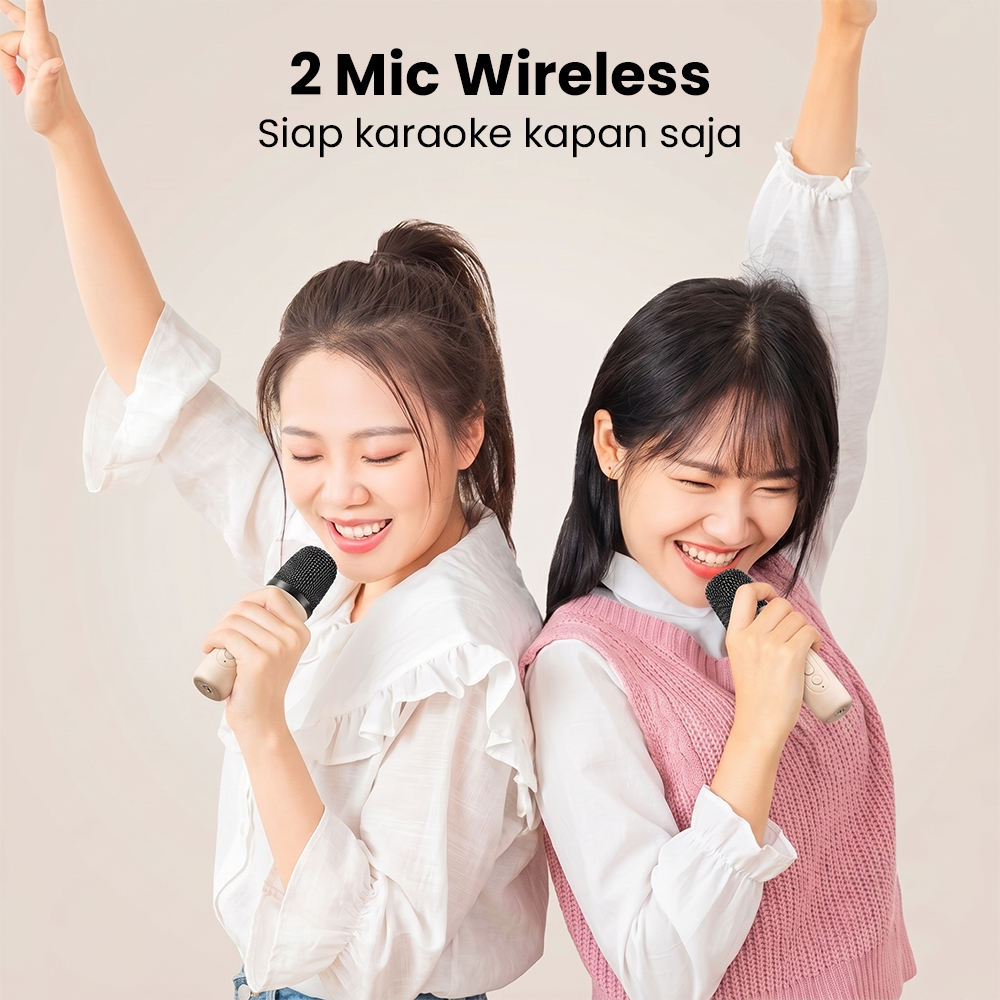 Gambar produk MEODY Speaker Bluetooth Karaoke Portable with 2 Microphone 800mAh 5W - K12 - 2