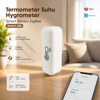 WALE Termometer Suhu Ruangan Hygrometer Smart Sensor ZigBee Smart Life - WL-TH08
