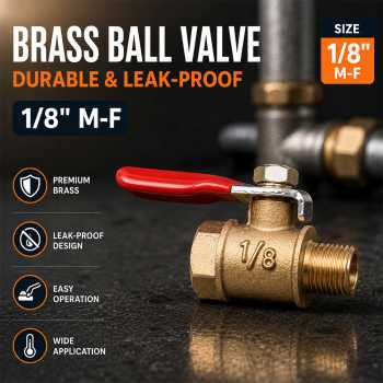 NFJM Ball Valve Stop Keran Mini Copper Gas Water Long Nose Handle - DN20
