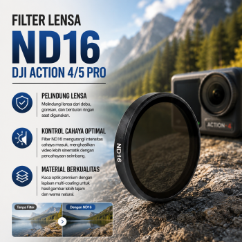 Gambar produk Kd Concept Filter Lensa Kamera ND Action Cam DJI Action 4/5 Pro ND16 - KFD86
