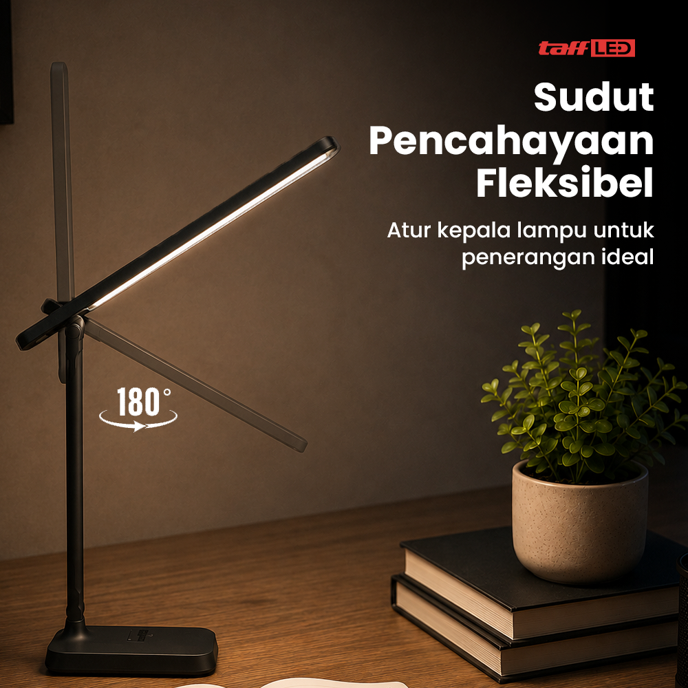 Gambar produk TaffLED Lampu Meja Belajar LED Eye Protection USB Model 8W 3 Color - T302 - 3