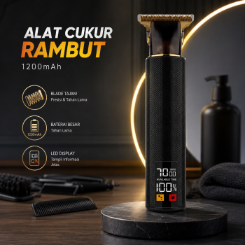 Vintage Alat Cukur Rambut Elektrik Hair Trimmer LED 1200mAh - T9