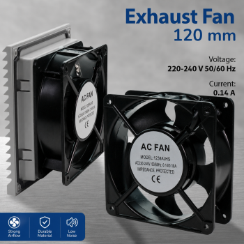 Gambar produk SUNOH Kipas Exhaust Cooling Fan 120mm 220V 0.14A - 1238A2HS