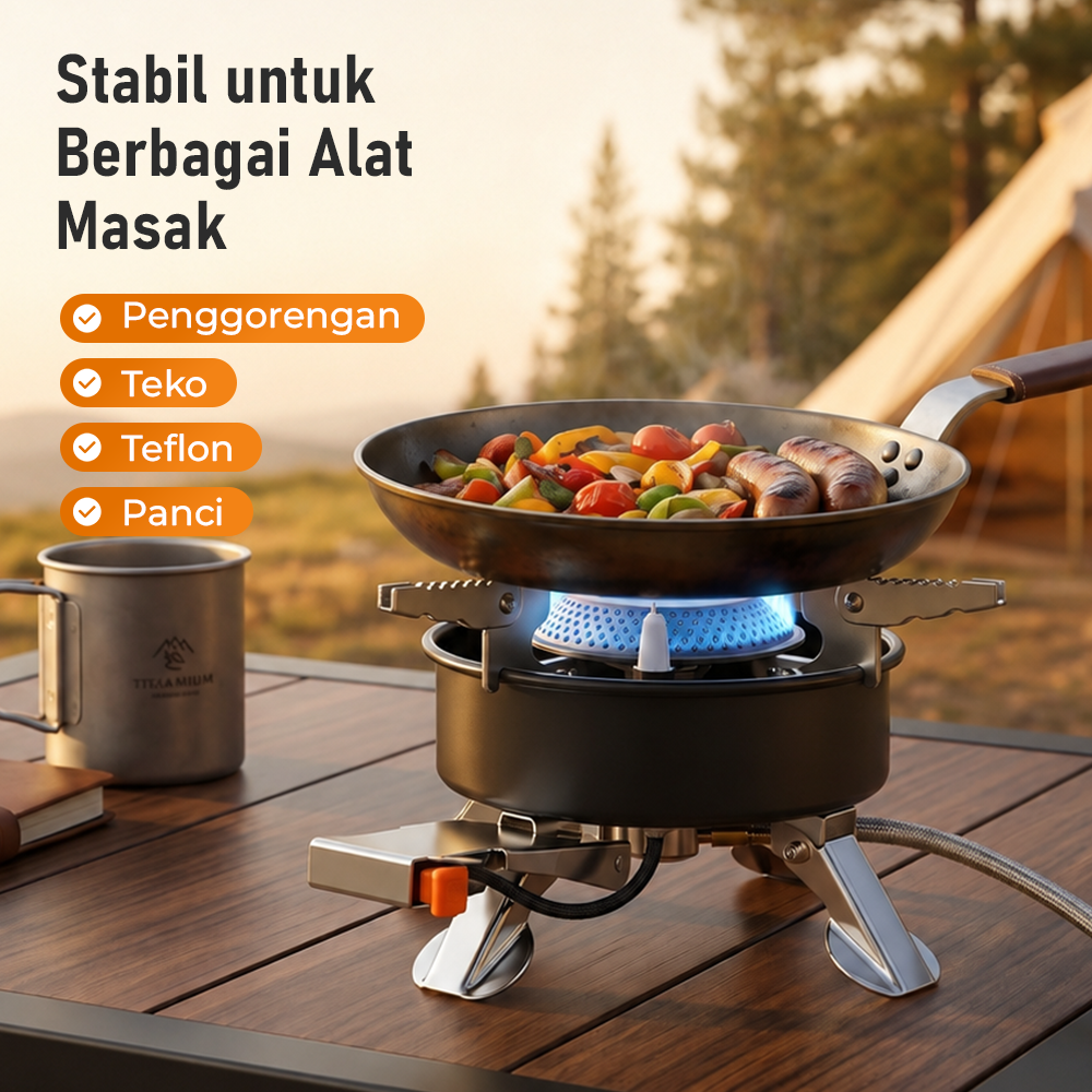Gambar produk BONFIRE Kompor Gas Portable Lipat Outdoor 1 Burner Camping Stove - BF007 - 3