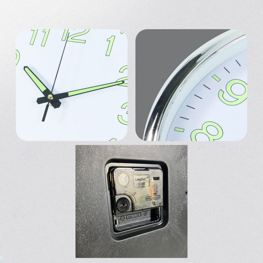 Ainivia Jam Dinding Quartz Creative Design Model Luminous 30cm - MM61WC Gambar produk Ainivia Jam Dinding Quartz Creative Design Model Luminous 30cm - MM61WC - 1