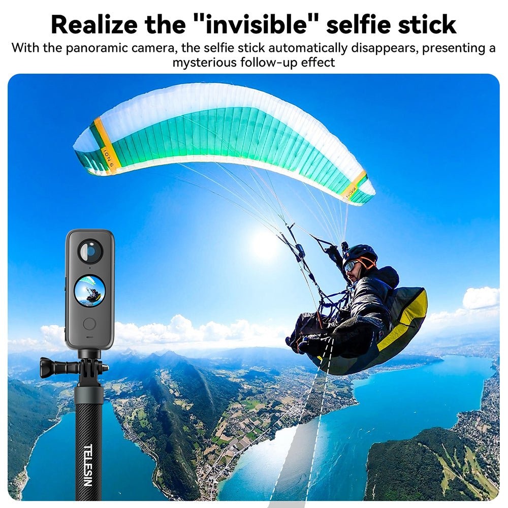 TELESIN Tongsis Insta360 GoPro DJI Osmo Ultra Long Selfie Stick 1.2M - GP-MNP-002 Gambar produk TELESIN Tongsis Insta360 GoPro DJI Osmo Ultra Long Selfie Stick 1.2M - GP-MNP-002 - 5