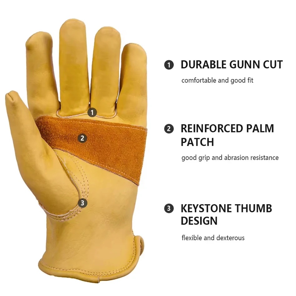 Lamount Sarung Tangan Las Kulit Sapi Cowhide Welding Gloves L - STL-25 Gambar produk Lamount Sarung Tangan Las Kulit Sapi Cowhide Welding Gloves L - STL-25 - 6