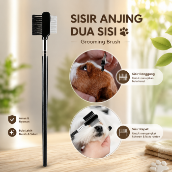 Gambar produk YUTOU Sisir Anjing Pembersih Mata Dua Sisi Grooming Brush - BE0276