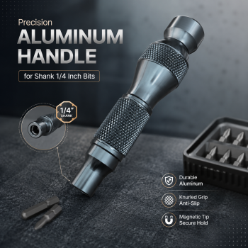 FMA Precision Aluminum Alloy Handle for Shank 1/4 Inch Bits - KS16