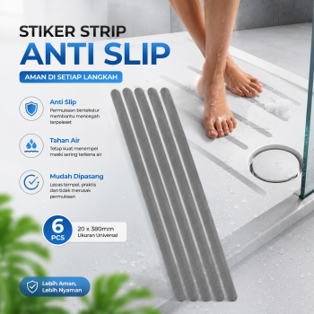 TaffHOME Stiker Anti Slip Kamar Mandi Shower Strips 20x380mm 6 PCS - TT-19