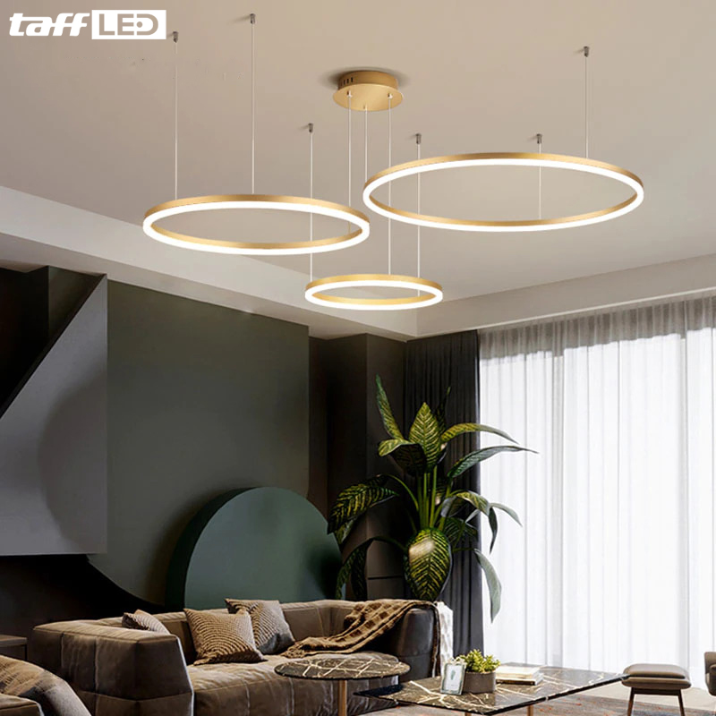 TaffLED Lampu Gantung Hias Modern Ceiling Light 3 Ring 90W 2 Color - M235 Gambar produk TaffLED Lampu Gantung Hias Modern Ceiling Light 3 Ring 90W 2 Color - M235 - Utama