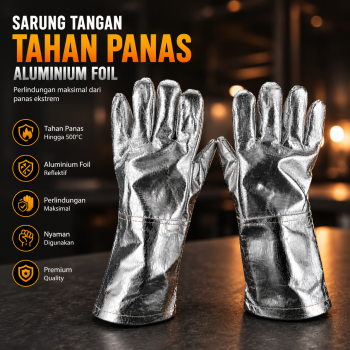 Fearfly Sarung Tangan Tahan Panas Aluminium Foil Heat Resistant Gloves - ZK30