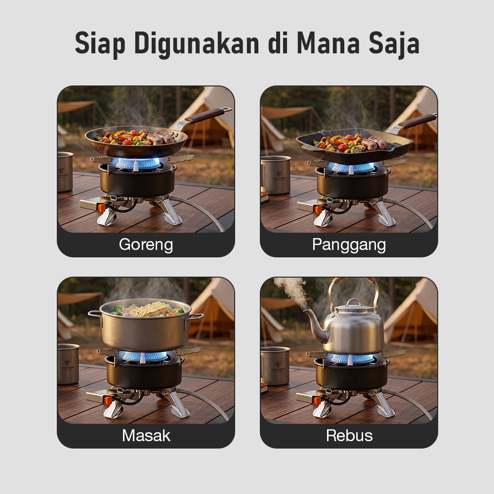 Gambar produk BONFIRE Kompor Gas Portable Lipat Outdoor 1 Burner Camping Stove - BF007 - 7