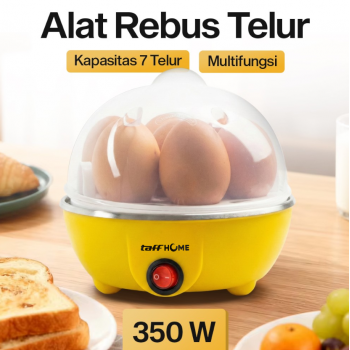 TaffHOME Alat Rebus Telur Listrik 7 Slot Mini Electric Egg Cooker 350W - YS-203