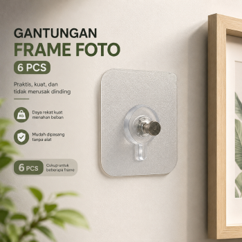 TaffHOME Gantungan Frame Foto Photo Frame Wall Hanger 6 PCS - ST60