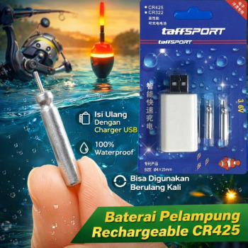 TaffSPORT Baterai Pelampung Pancing LED Rechargeable CR425 USB Charger - LK25