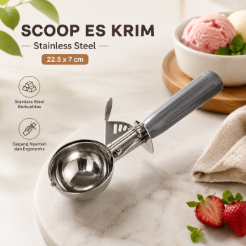 One Two Cups Sendok Scoop Es Krim Ice Cream Stainless Steel 22.5x7cm - AX-235