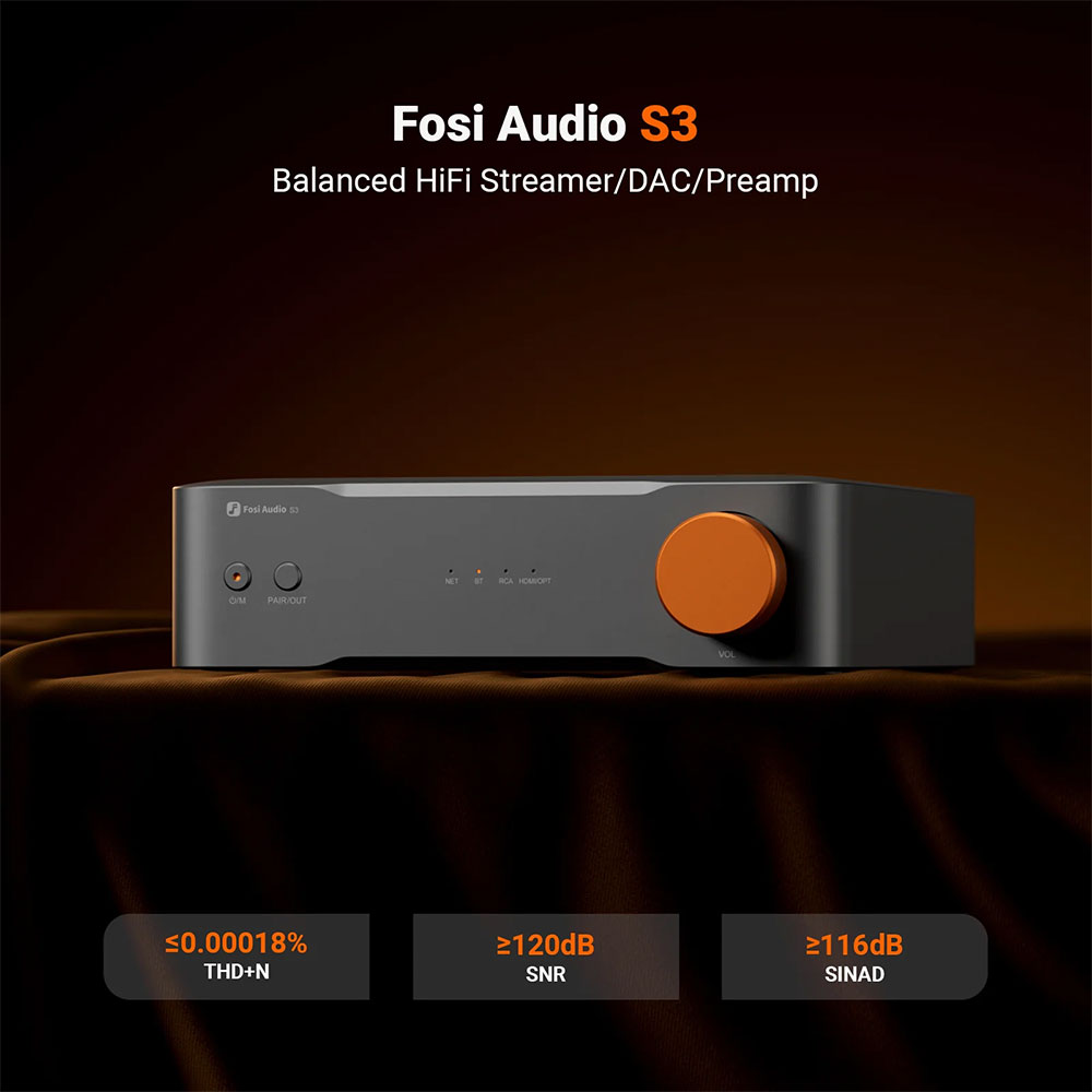 Fosi Audio Balance HiFi Streamer Amlogic A113X WiFi 6 Bluetooth 5.3 - S3 Gambar produk Fosi Audio Balance HiFi Streamer Amlogic A113X WiFi 6 Bluetooth 5.3 - S3 - 1
