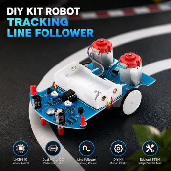 AOKIN DIY Kit Robot Tracking Line Follower LM393 IC Dual Motor DC - D2-5