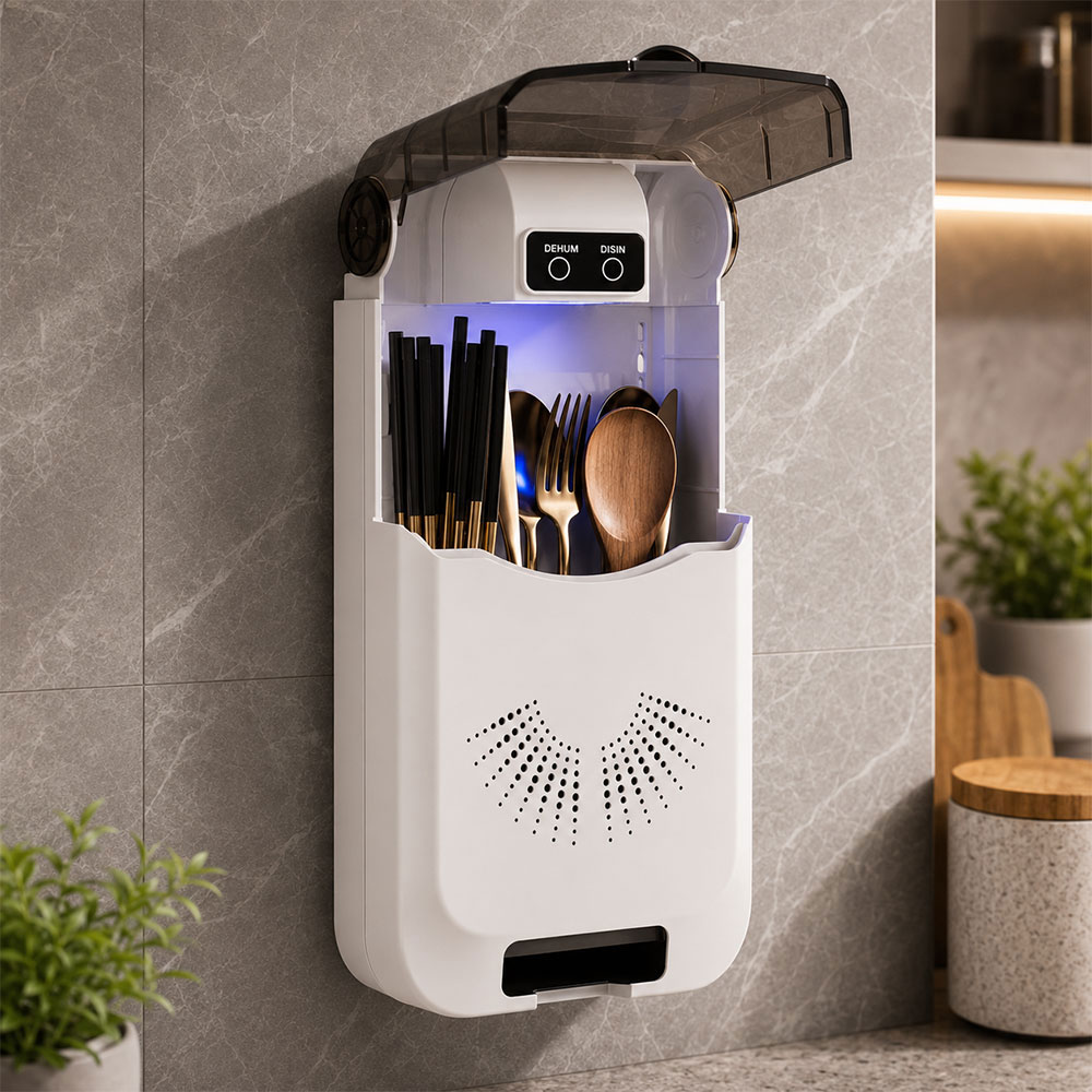AOK Tempat Alat Makan Disinfected Organizer Holder Wall Mounted - AK50 Gambar produk AOK Tempat Alat Makan Disinfected Organizer Holder Wall Mounted - AK50 - 2