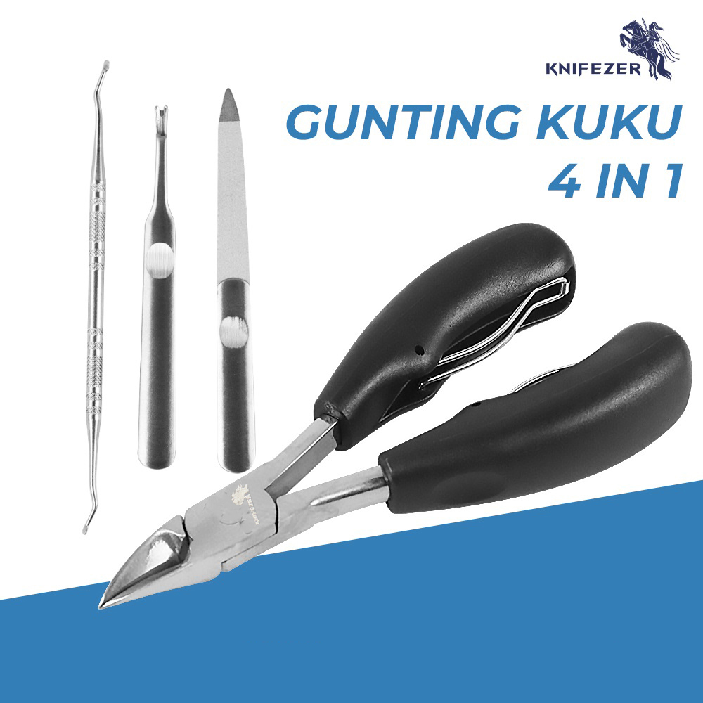 Gambar produk KNIFEZER Gunting Kuku 4in1 Nail Clippers Manicure Pedicure Set - WL-9693 - 6