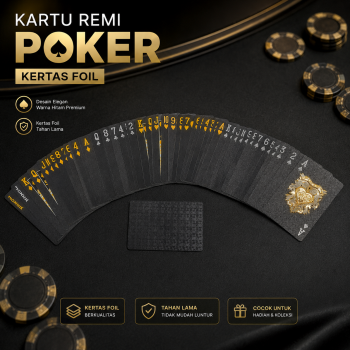 Gambar produk Toddi Kartu Remi Poker Bahan Lapisan Foil Waterproof Grid - TH73A