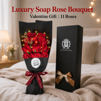 Ji Hong Buket Bunga Sabun Dekorasi LED Valentine Gift 11 Rose - JH-11