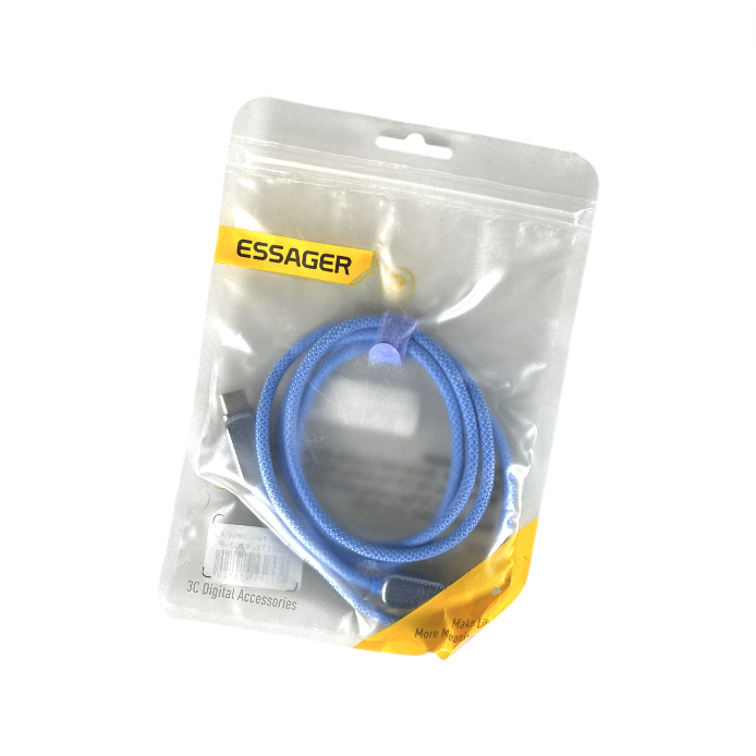 Gambar produk ESSAGER Kabel Data Type C to Type C Fast Charging PD QC 3.1 5A 100W 1M - ES-X81 - Kemasan