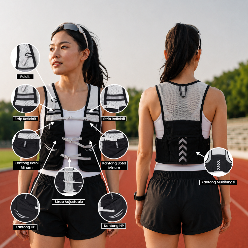 Gambar produk GARE Running Vest Hydrovest Hydration Breathable Rompi Lari Outdoor - WP450 - 1