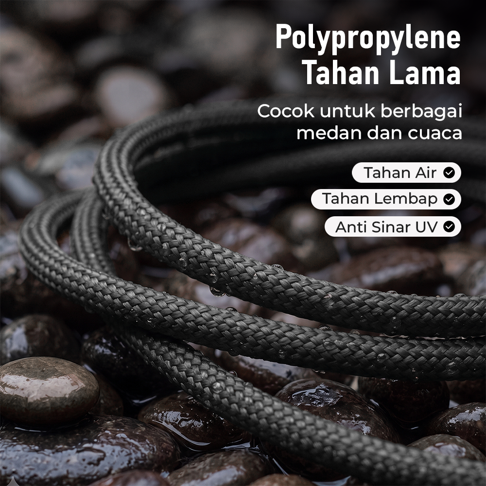 Gambar produk TaffSPORT Tali Tenda Paracord Rope Clothes Drying 7 Core 4mm 100M - KO5 - 3