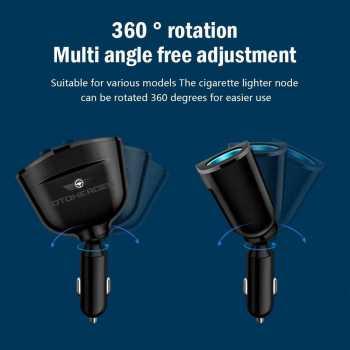 Gambar produk OTOHEROES Car Charger Mobil QC 3.0 LED Type C USB Cigarette 2.4A 22.5W - M7 - 4