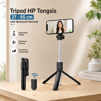 Gambar produk GWDRO Tripod HP Tongsis Monopod Portable with Bluetooth Remote - R1