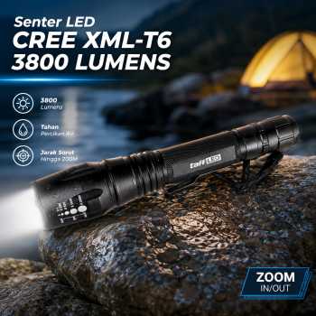 Gambar produk TaffLED Senter LED Flashlight Cree XML-T6 3800 Lumens - E27