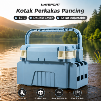 TaffSPORT Kotak Perkakas Pancing Fishing Tackle Box Double Layer - JF-31