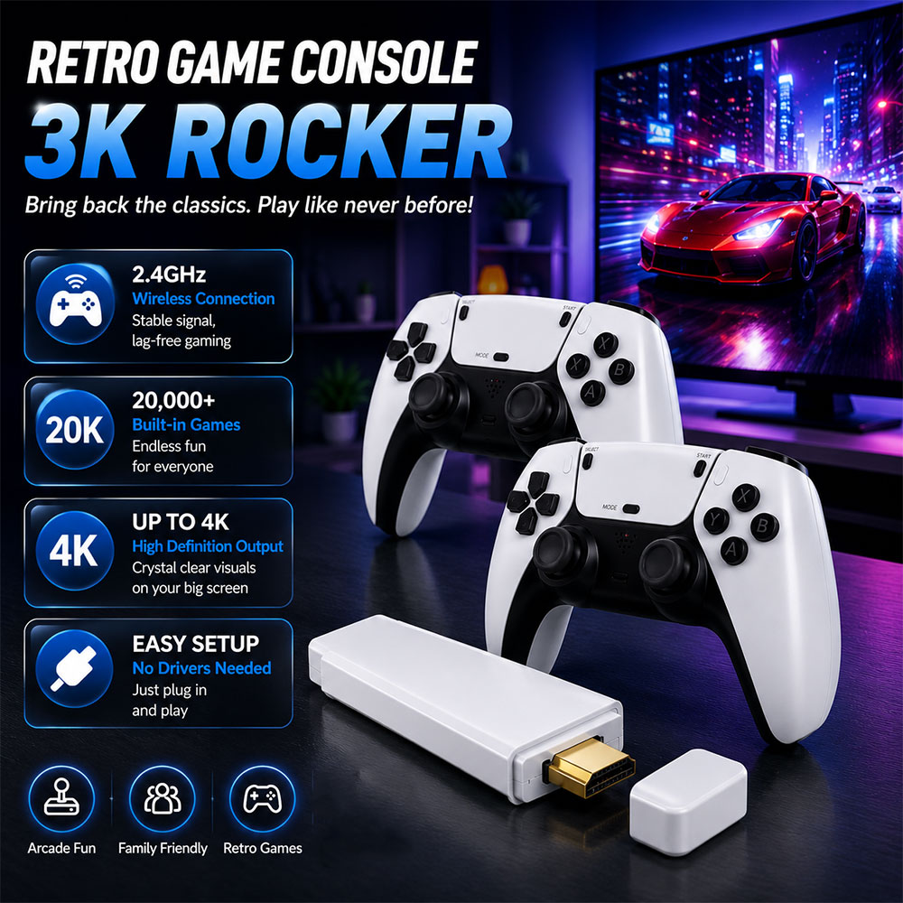 POFE Game Console Retro 20K Games Wireless Gamepad Gameboy 4K 16GB - M15 Plus Gambar produk POFE Game Console Retro 20K Games Wireless Gamepad Gameboy 4K 16GB - M15 Plus - Utama