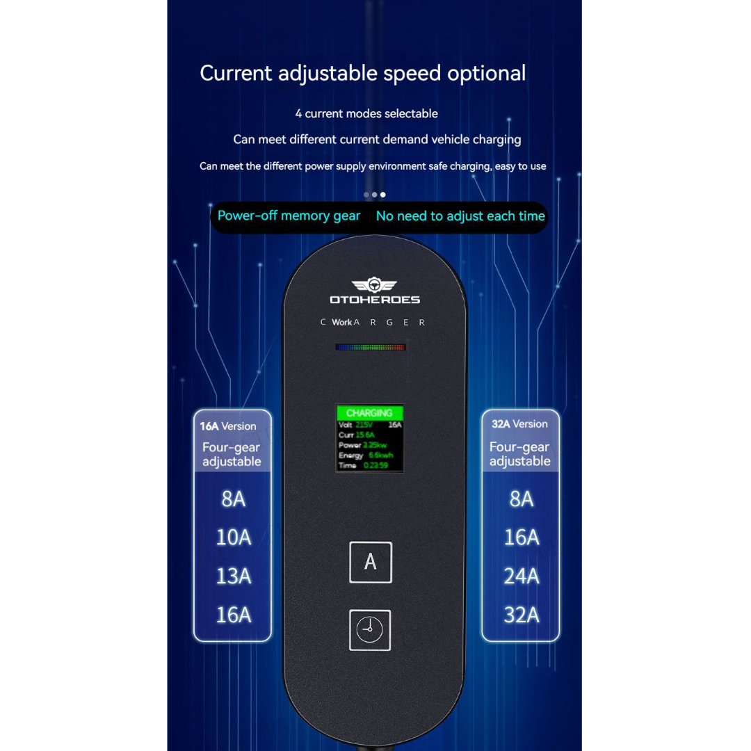 OTOHEROES Charger Mobil Listrik EV 1-Phase 16A 3.5kW EU to Type2Female - MDM51 Gambar produk OTOHEROES Charger Mobil Listrik EV 1-Phase 16A 3.5kW EU to Type2Female - MDM51 - 4