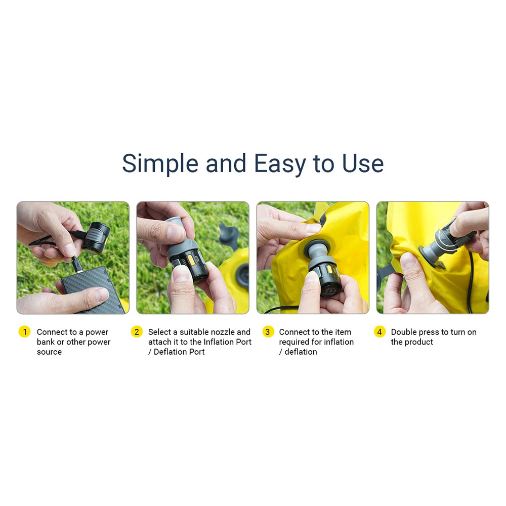 Gambar produk NITECORE Pompa Angin Elektrik Portable Air Pump USB Type C 2.8 kPa - AP01 - 6