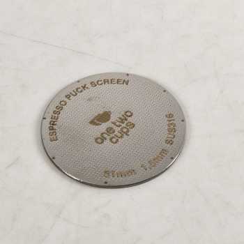 Gambar produk One Two Cups Puck Screen Portafilter Espresso Double Layer 150 Micron 51mm - SUS316 - 1