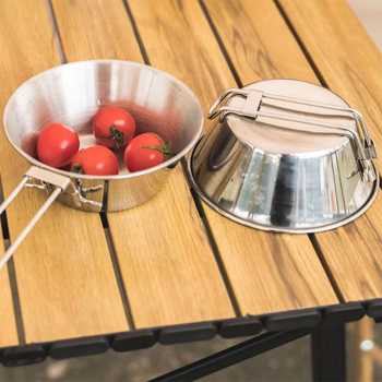TaffHOME Mangkuk Outdoor Camping Nesting Cooking Stainless Steel 300ml - DS-310
