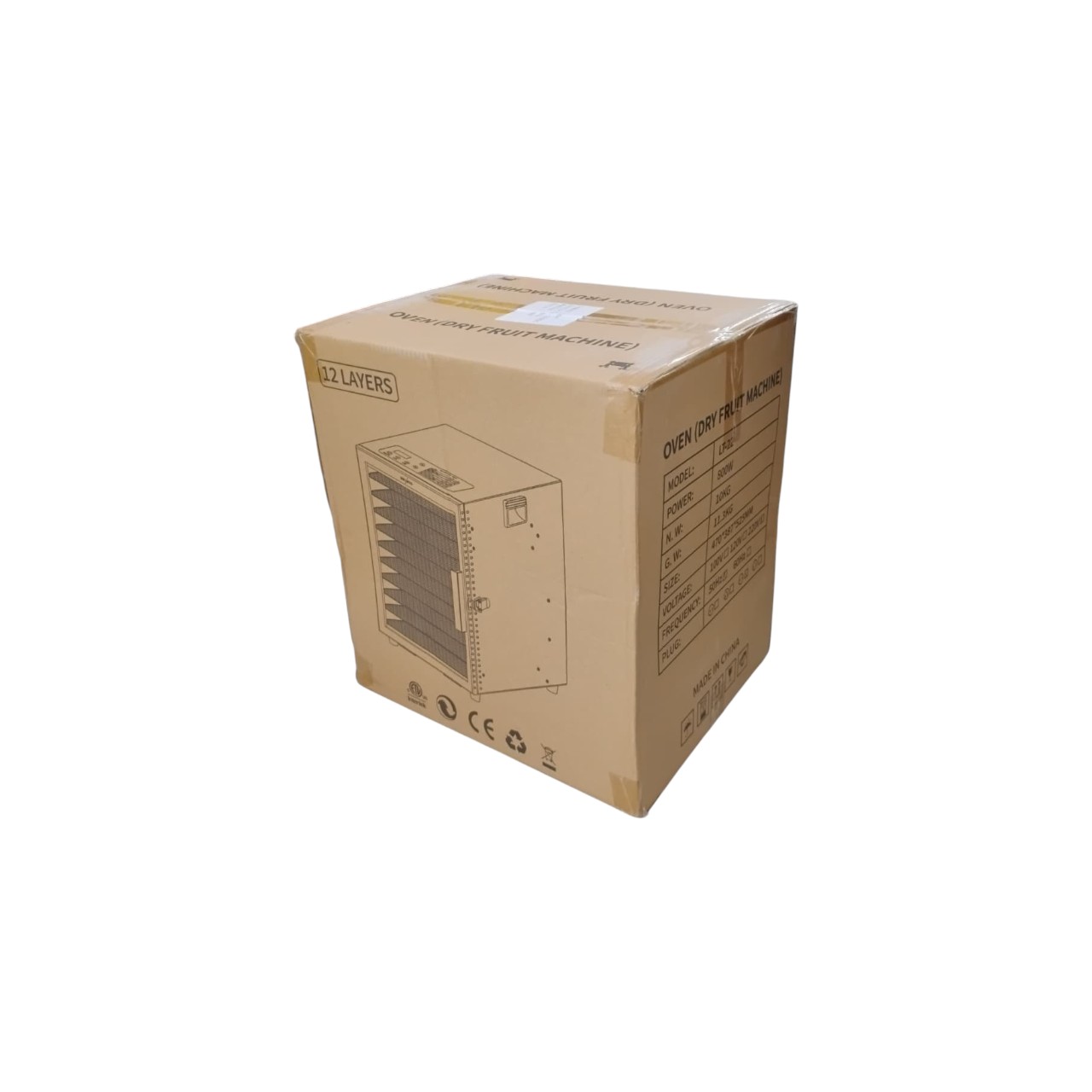 Taffware Mesin Pengering Makanan Food Dehydrator 12 Layer 220V 800W - LT22 Gambar produk Taffware Mesin Pengering Makanan Food Dehydrator 12 Layer 220V 800W - LT22 - Kemasan