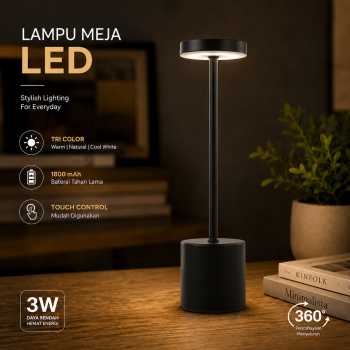 Gambar produk TaffLED Lampu Meja Hias Touch LED USB Rechargeable 3in1 1800mAh - P340