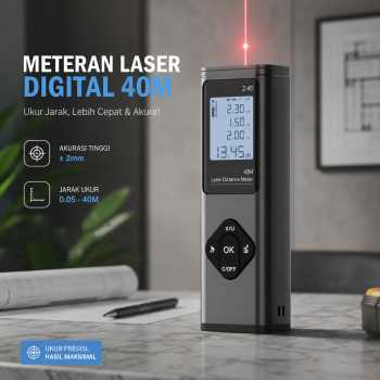 DOGU Meteran Laser Digital Distance Meter Rangefinder Portable 40M - Z-40