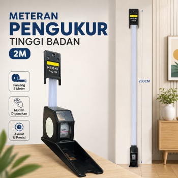 Gambar produk SHUNMAII Meteran Pengukur Tinggi Badan Portable Tape Measure Height 2M - SMP2