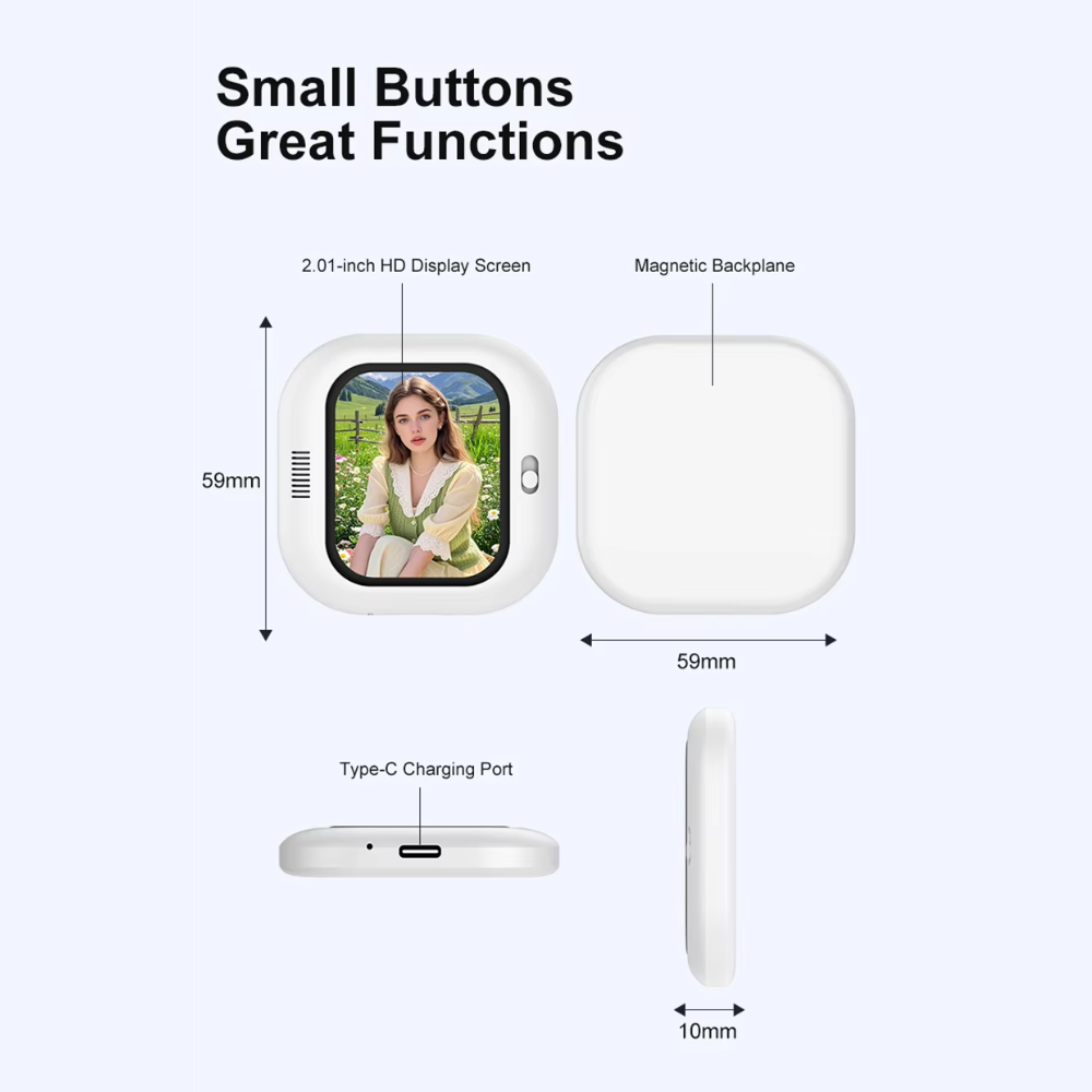 Gambar produk HOMEFI Layar Selfie Screen Monitor Magnetic 2.01 Inch Remote Bluetooth - X3 - 6