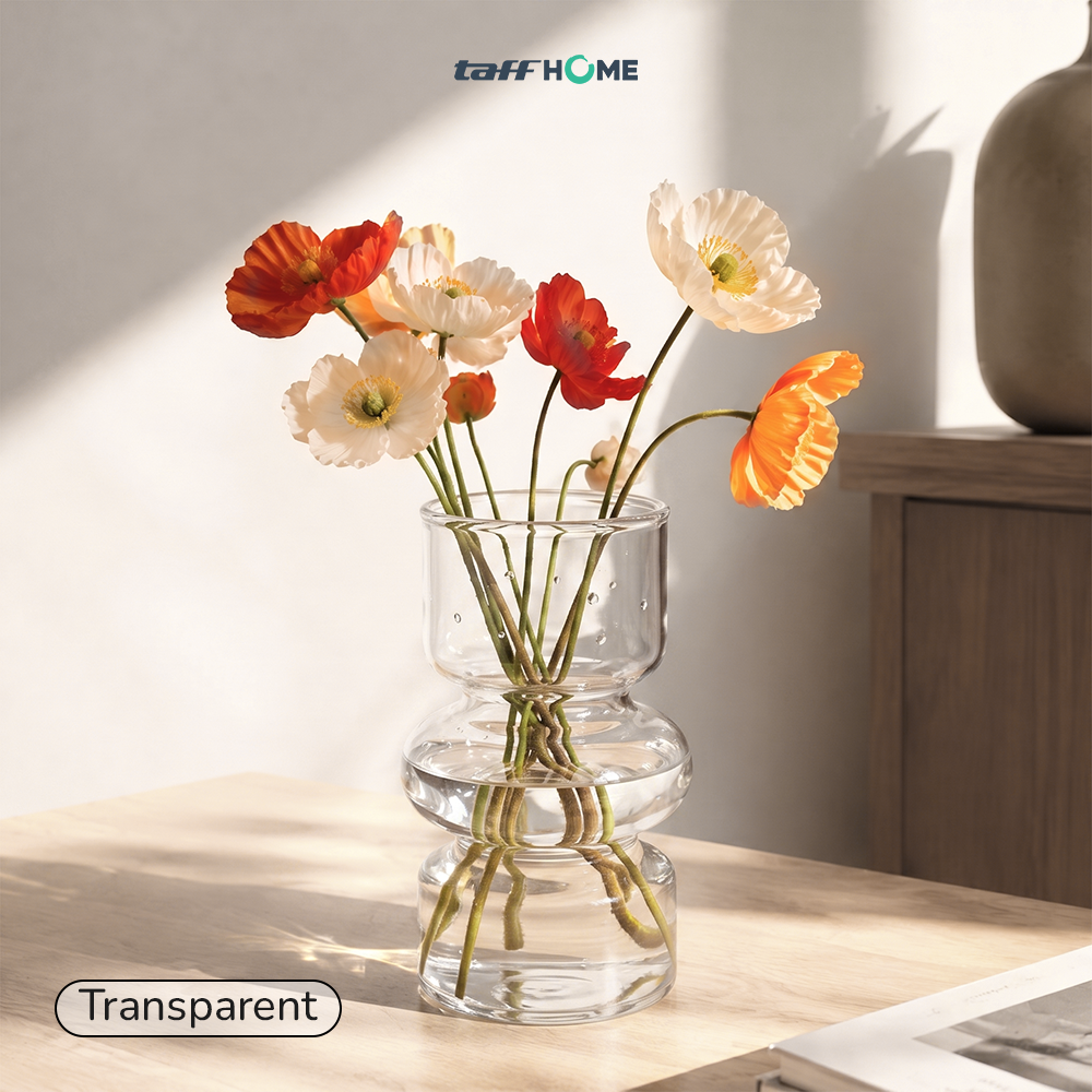 TaffHOME Vas Bunga Kaca Nordic Bottle Vase Flower Pot Home Decor 18cm - AM-18 Gambar produk TaffHOME Vas Bunga Kaca Nordic Bottle Vase Flower Pot Home Decor 18cm - AM-18 - Utama