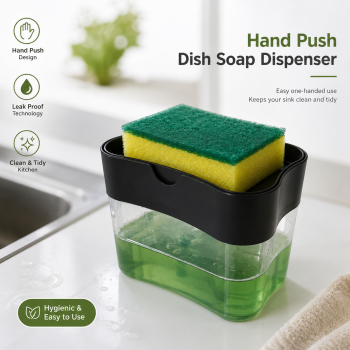 HOUSEEN Kotak Dispenser Sabun Cuci Piring Hand Push Sponge - O933