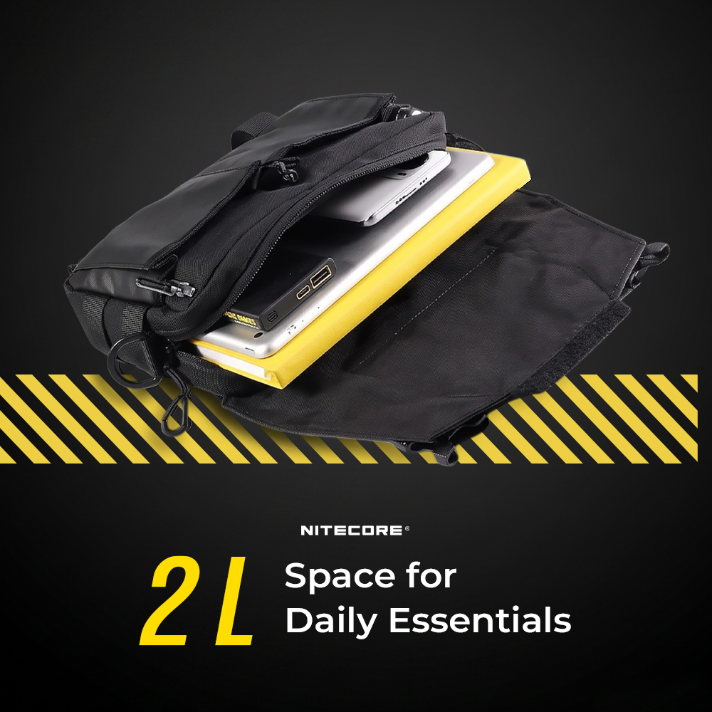 NITECORE Tas Sling Bag Tactical Modular Lightweight 500D Nylon 2L - SLB05 Gambar produk NITECORE Tas Sling Bag Tactical Modular Lightweight 500D Nylon 2L - SLB05 - 2