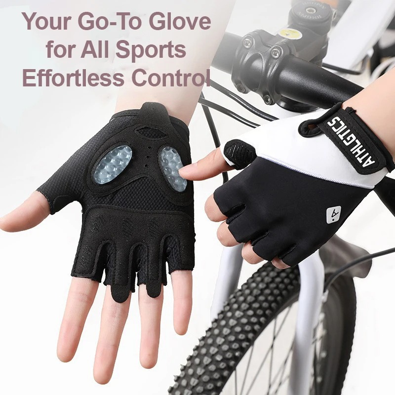 OZARE Sarung Tangan Sepeda Gym Half Finger Gloves Breathable L - TS-15 Gambar produk OZARE Sarung Tangan Sepeda Gym Half Finger Gloves Breathable L - TS-15 - 4