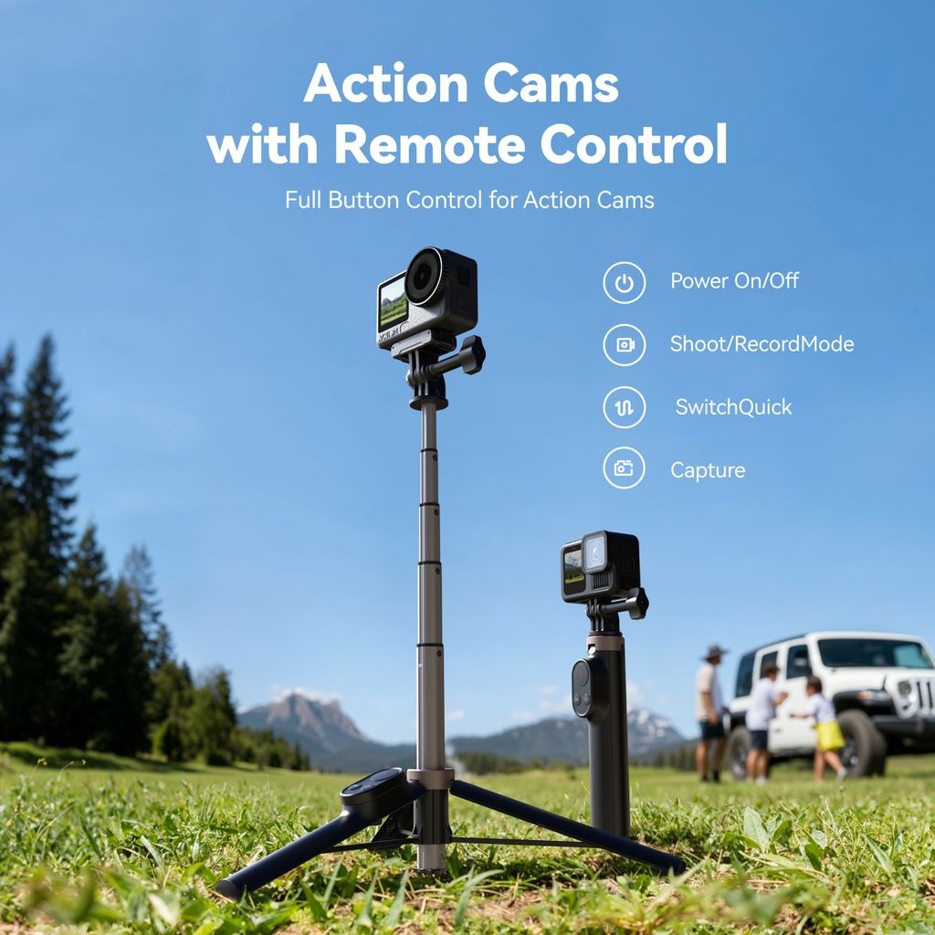 TELESIN Tripod Mini Kamera Aksi HP Tongsis Monopod 60cm with Remote - S1-CSS-08 Gambar produk TELESIN Tripod Mini Kamera Aksi HP Tongsis Monopod 60cm with Remote - S1-CSS-08 - 1